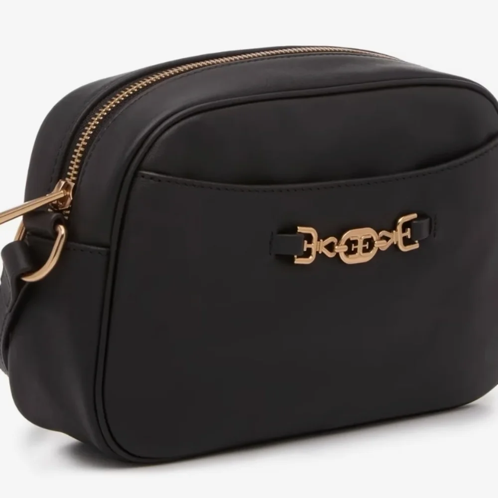Sam Edelman Black Crossbody Bag with Gold Accents